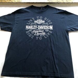 Harley-Davidson Navy Blue T-Shirt GLACIER Kalispell Montana Men’s Size XL Tee